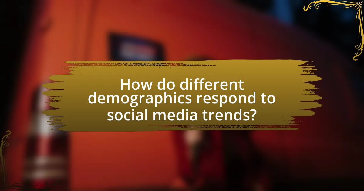 How do different demographics respond to social media trends?